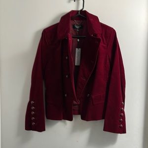Burgundy velvet blazer by Talbots size 6 petites
